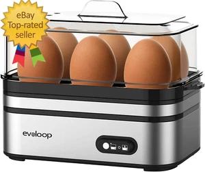 Rapid Egg Cooker Electric 6 Eggs Capacity, Soft, Medium, Hard Boiled, Poacher, O - Picture 1 of 12