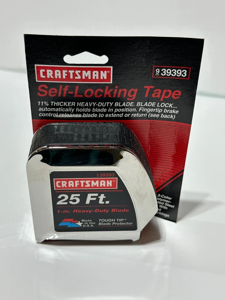 Craftsman Tools USA 39393 (New NOS) 25ft Heavy Duty Self-Locking Tape Measure - Image 1 of 4
