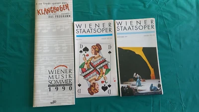 3 Prospekte Staatsoper Wien 1991 gut erhalten - Bild 1 von 4