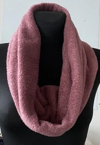 handmade cuddle polar fleece Burgundy scarf, cowl, infinity snood, neck warmer - Picture 1 of 4