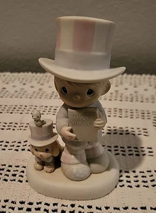 De colección Precious Moments #102938 "DIOS BENDIGA A AMÉRICA" Tío Sam Cachorro y Biblia  - Imagen 1 de 19