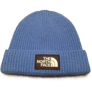Gorra de invierno The North Face juvenil talla única gorro azul tejido acanalado logotipo parche - Imagen 1 de 8