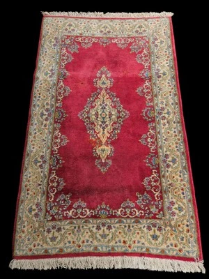 Alfombra antigua Lavar Kermann tejida a mano lana persa 4,3x7,3 anudada a mano  Foto 1 de 4