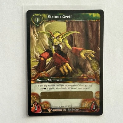 World of Warcraft TCG | Vicious Grell | Unused Loot Card (Pet) Warcraft TCG - Image 1 of 2