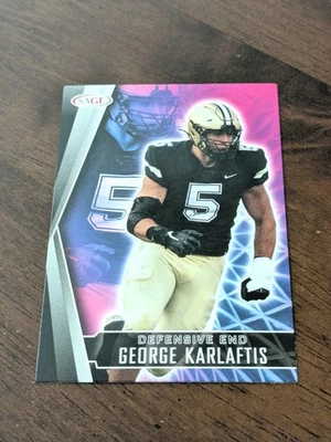 2022 SAGE High Series Football George Karlaftis RC Perdue/Chiefs Card#155 - Image 1 of 2