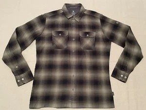 Camisa Kuhl The Law Para Hombres Pequeña A Cuadros Manga Larga Con Botones Franela Bolsillos Caminata - Imagen 1 de 21