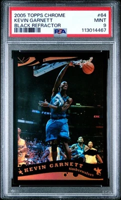 Kevin Garnett 2005 Topps Chrome Black Refractor /399 PSA 9 - Image 1 of 2