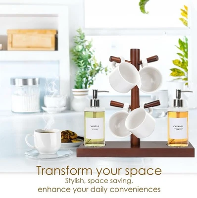 🔥 Árbol de taza de café Nuwayz con dos botellas de jarabe - Barra de mostrador (caja abierta) 🔥 Foto 1 de 4