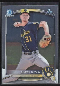 2025 Bowman #BCP-30 Bishop Letson Chrome Prospects Milwaukee Brewers 1st - Picture 1 of 2