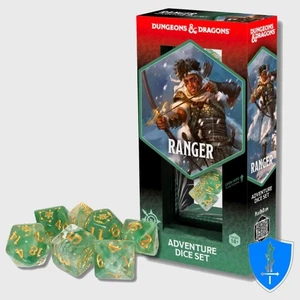 Ranger Class Würfel - 14er Set weiß grün - Sirius Würfel D&D RPG - Bild 1 von 1