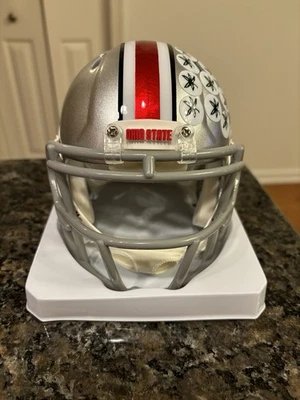 Ohio State Buckeyes Custom 2025 Rose Bowl Mini Casco de Fútbol Americano Riddell Velocidad Foto 1 de 4