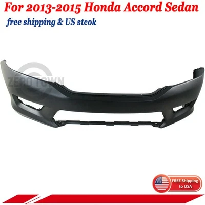 Bumper Cover For 2013-15 Honda Accord Sedan Primed w/ Fog Light Holes HO1000288 Foto 1 de 4