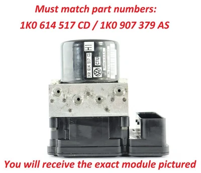 2010 Volkswagen Jetta Passat ABS módulo bomba controlador de freio 1K0 614 517 CD - Imagem 1 de 4