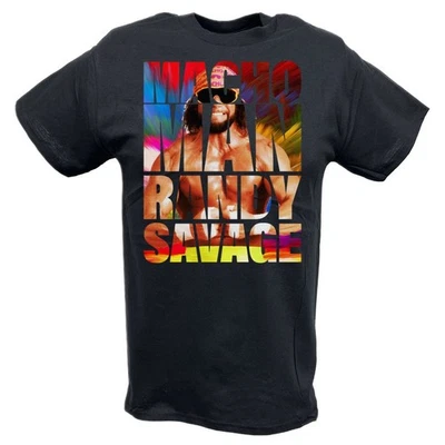 Macho Man Randy Savage Allover Mens Black T-shirt - Image 1 of 4