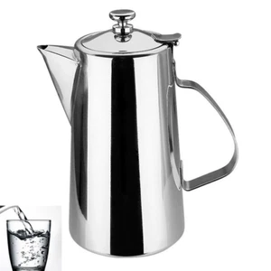 2.0L Stainless Steel Water Coffee Pot Ice Tea Jug Kettle with Lid - Picture 1 of 9
