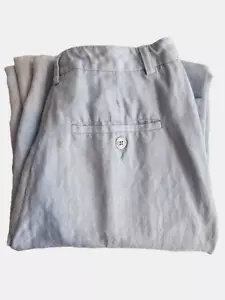 Emma James Slacks Pants Light Blue Linen Blend Slacks Size 8 Wide Leg - Picture 1 of 8