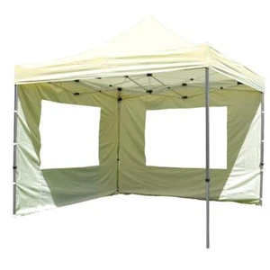 PROFI Falt Pavillon 4 Seitenteile 3x3m champagner wasserdicht Marktzelt + Tasche - Bild 1 von 7