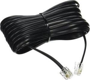 Przedłużacz telefoniczny o długości 25 stóp kabel telefoniczny przewód liniowy - czarny trisonic - Zdjęcie 1 z 3