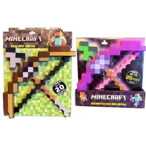 Minecraft Bow And Arrow & Enchanted Bow And Arrow Kids Play Battle Toy - Picture 1 of 6