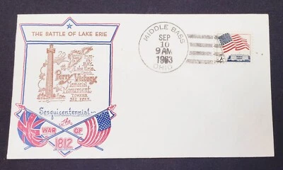 1963 年加盖中贝斯岛 1812 年伊利湖战役 — 第 1/4 张图片