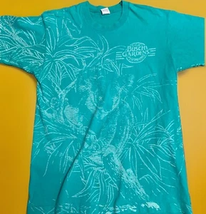 Vintage 90s Busch Gardens Koala All Over Print Graphic Tshirt Sz Large Usa Made - Picture 1 of 12