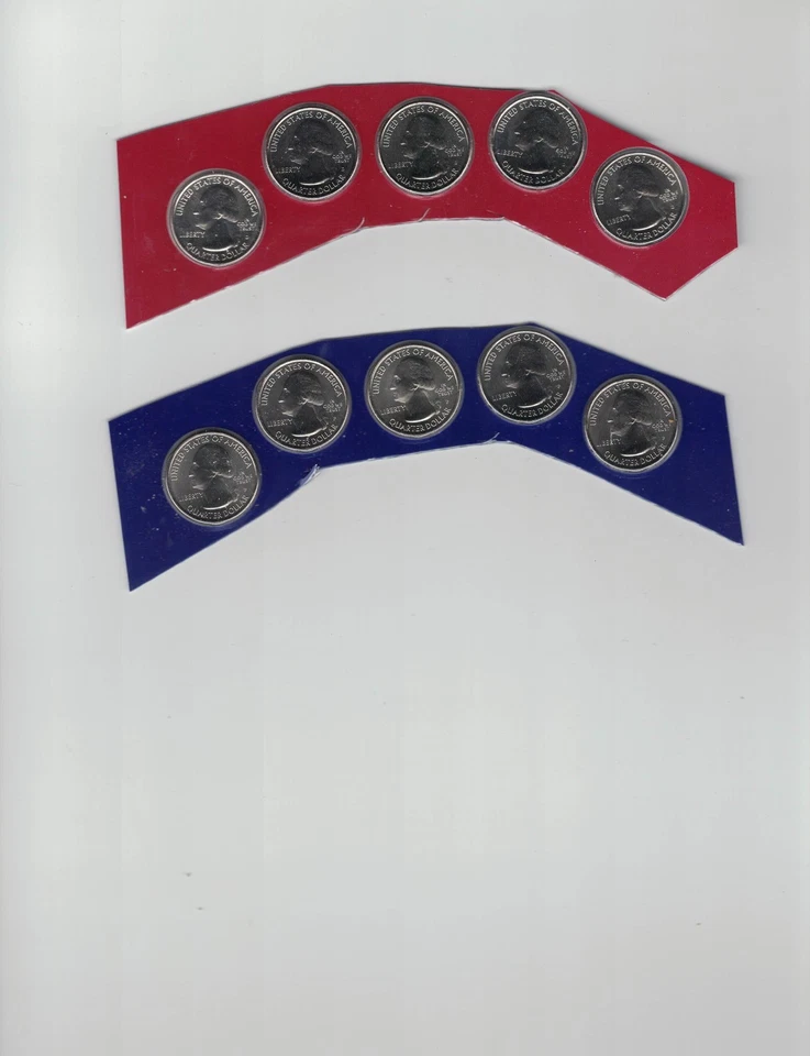 Juego completo de 10 monedas 2011 p+d america the beautiful quarters en plástico como nuevo L@@K Foto 1 de 1