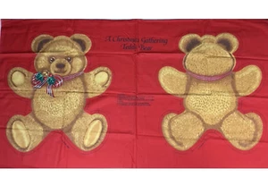 Hallmark A Christmas Gathering Christmas Bear Fabric Panel 48cm Tracked Post - Picture 1 of 5