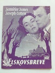  Programa de cine danés."Cartas de amor" 1944. Jennifer Jones. Joseph Cotten. - Imagen 1 de 2