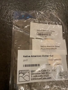 2017 P&D Sequoyah Native American Dollar 2 Coin Set BU Uncirculated $1 Sealed - Picture 1 of 2