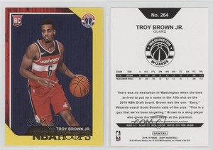 2018-19 Panini NBA Hoops Yellow Troy Brown Jr #264 Rookie RC