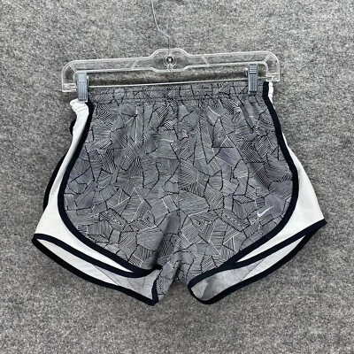 Pantalones Cortos Nike Mujer XS Gris Geométrico Ropa Activa Tiro Alto Cintura Elástica Dri-Fit Foto 1 de 4