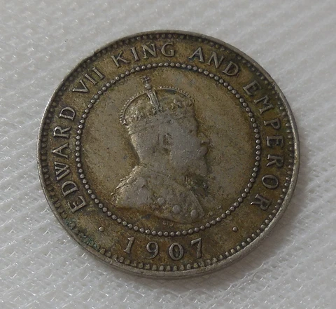 1907 JAMAICA HALF PENNY COIN Cover