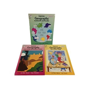 Set- 3 Homeschool Geography K-2 Evan-Moor Curriculum Maps Continents Ocean Land - Picture 1 of 13