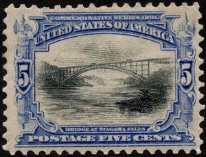 US - 1901 - 5 Cents Ultramarine & Black Niagara Falls Bridge Issue # 297 Mint VF - Picture 1 of 1