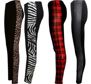 Damen Tiermotiv Seitenwand dünne Hose Damen Leopard dehnbar Leggings - Bild 1 von 4