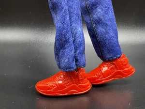 RED TENNIS SHOE SNEAKERS ,shoes for Barbie FITS DOLLS WITH FLAT FEET (D-530) - Picture 1 of 6