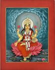 Religious Miniature Paper Paintings of Hindu Devi Shree Laxmi Ji for Wealth
