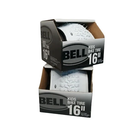 Two White Bell Kids Bike Tires 16” X 2.125” Replaces 1.75”-2.125” Max: 35 PSI - Image 1 of 4