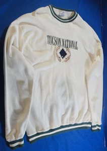 OMNI TUCSON NATIONAL RESORT GOLF WHITE BLUE PULLOVER CREWNECK SWEATER LARGE - Picture 1 of 10