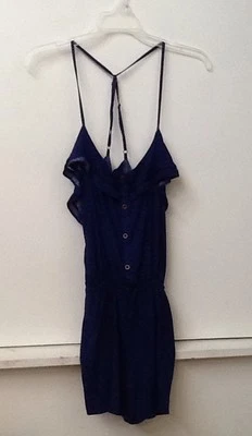 Nuevo con etiquetas Mameluco Mujer FOREVER 21 Estampado Azul Correas Ajustables Talla Mediana Foto 1 de 4