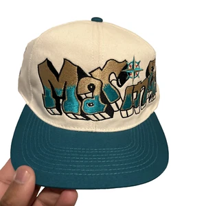Seattle Mariners Completo Graffiti Snapback Personalizado Sombrero Gorra Crema Cúpula Dos Tonos - Imagen 1 de 11