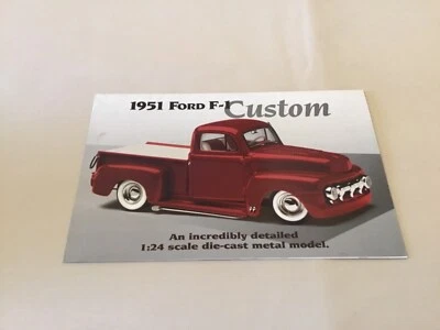 Ford F-1 1951 Danbury como nuevo personalizado raro folleto papeleo solo 1:24 Foto 1 de 4