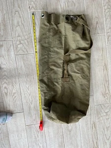 US Military Army Vintage Green Canvas Duffel Duffle Bag Backpack 35 Inches Long - Picture 1 of 4