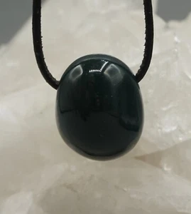 HELIOTROP Anhänger Trommelstein gebohrt Edelstein-Anhänger z1 - Bild 1 von 4