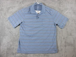 Camisa polo de golf George para hombre grande manga corta azul a rayas informal - Imagen 1 de 9