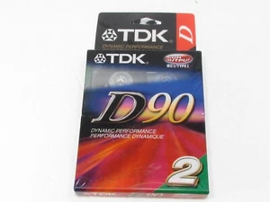 Cintas de casete de audio en blanco TDK D90 2pk 90 minutos alta salida IEC/Tipo 1 - Imagen 1 de 3