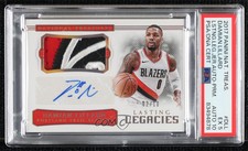 2017-18 National Treasures Lasting Legacies Prime /10 Damian Lillard PSA 5 Auto