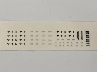 HEAVY GOODS MODEL KITS Self adhesive / sticky backed vinyl VOLVO decal set, various models covered