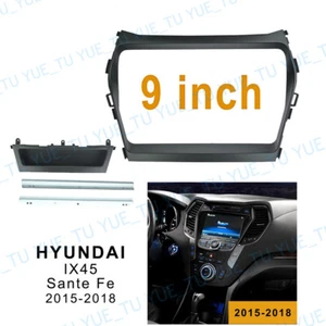 9'' inch Car Radio Stereo Frame Fascia Panel for HYUNDAI IX45/SANTA FE 2015-2018 - Picture 1 of 7