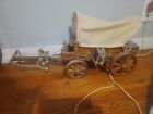 Vintage  Covered Wagon Lamp, Wood, Metal, and Fabric Cover